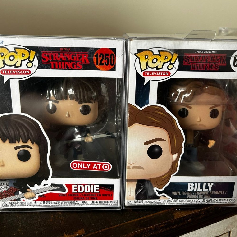Funko Pop Vaulted Lot! Stranger Things Eddie Munson & Billy